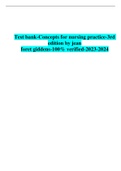 test-bank-concepts for nursing practice 3rd edition-by-jean foret-giddens-100&percnt; verified-2023-2024
