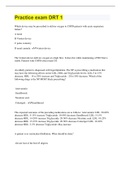 Practice exam DRT 1 &lpar;100 Questions with 100&percnt; Correct Answers&rpar;