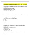 Appleton & Lange Rad Exam 9th Edition &lpar;130 Questions with 100&percnt; Correct Answers&rpar;