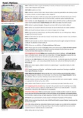 Detailed Summary Notes on Henri Matisse and 5 of his selected works 