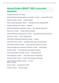 Nurse Extern BKAT 100&percnt; accurate answers
