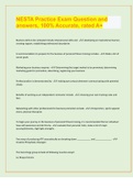 NESTA Practice Exam Question and answers&comma; 100&percnt; Accurate&comma; rated A&plus;