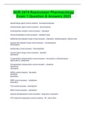 NUR 2474 Rasmussen Pharmacology Exam 1 Question & Answers 2023