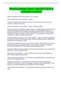 Pharmacology Exam 1 Nur2474 Q & A complete solution