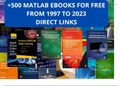 +500 EBOOKS MATLAB FOR FREE DIRECT LINKS FROM 1997 TO 2023
