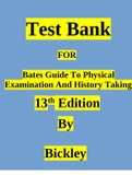 Bates Guide To Physical Examination And History Taking 13th Edition Bickley Test Bank