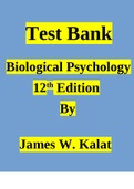 Biological Psychology 12th Edition By James W. Kalat Test Bank