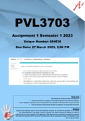 PVL3703 Assignment 1 Semester 1 2023 (864636)