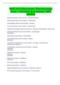 NUR 2474 Rasmussen Pharmacology Exam 1 Question And Answer 100&percnt; Verified