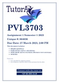 PVL3703 Assignment 1 Semester 1 2023 &lpar;864636&rpar;