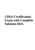 CHIA Certification Exam with Complete Solution 2023.