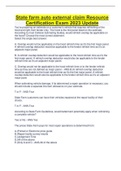 State farm auto external claim Resource  Certification