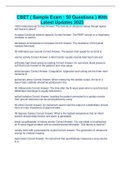 CBET &lpar; Sample Exam &colon; 50 Questions &rpar; With Latest Updates 2023