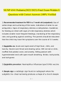 NUNP 6541 Pediatric&lpar;2022&sol;2023&rpar; Final Exam-Walden U  Questions with Correct Answers &vert;100&percnt; Verified