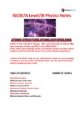 Physics Notes on ATOMIC STRUCTURE . ATOMS, ISOTOPES,IONS IGCSE/A Level/IB 0 ratings 1 download