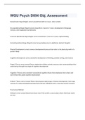 WGU Psych D094 Obj&period; Assessment exam 2023 with 100&percnt; correct answers