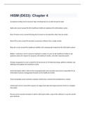 HISM &lpar;D033&rpar;&colon; Chapter 4 exam 2023 with 100&percnt; correct answers