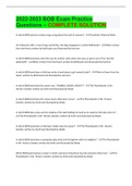 2022-2023 BOB Exam Practice Questions &ndash; COMPLETE SOLUTION