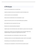 CTR Exam 2023 with 100&percnt; corrsect answer