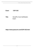 SnowPro Core Certification COF-C02 Dumps