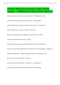 Family Medicine Boards Exam Study Guide &ndash; COMPLETE SOLUTION 2022&sol;23