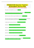 CENSECFOR Operator Training - M16A3&sol;M4A1 Service Rifle 119 Exam Questions with 100&percnt; Correct Answers