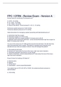 FPC / CFRN - Review Exam - Version A 2023 with 100% correct questions and answers