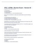 FPC / CFRN - Review Exam - Version B 2023 with verified questions and answers