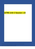 LETRS Unit 2 Session 1-8 with complete solutions
