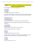 NBDE Part II Exam Questions And Answers With Latest Solutions