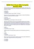 NBDE Part II Exam With Complete Solution 2023