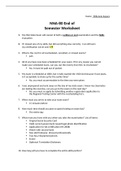 NNA-80 End of Semester Worksheet| ANSWERED