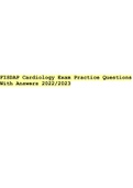 FISDAP Cardiology Exam Practice Questions With Answers 2022&sol;2023&period;