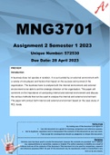 MNG3701 Assignment 2 Semester 1 2023 (572530)