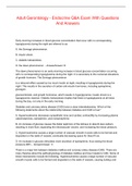 Adult Gerontology - Endocrine Q&A Exam With Questions And Answers