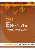 ENG1514 Home Take Exams (19 October 2022)