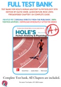 Test Bank For Hole's Human Anatomy & Physiology 15th Edition By David Shier; Jackie Butler; Ricki Lewis 9781260092820 Chapter 1-24 Complete Guide .