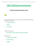 Week 5 Quiz - NUR2180 / NUR 2180 (Latest 2023 / 2024) : Physical Assessment - Rasmussen