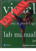 Visual Anatomy & Physiology Lab Manual, Main Version 2nd Edition by Stephen Sarikas. ISBN-10 0134552202 ISBN-13 978-0134552200. All Chapters 1-32. (Complete Download). TEST BANK