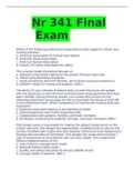 NR 341 Final Exam Questions and Answers 2023