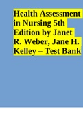 Health Assessment  in Nursing 5th  Edition by Janet  R. Weber, Jane H.  Kelley Test Bank