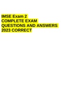 IMSE Exam 2 COMPLETE EXAM QUESTIONS AND ANSWERS 2023 CORRECT