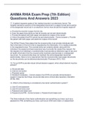 AHIMA RHIA Exam Prep &lpar;7th Edition&rpar;Questions And Answers 2023&period;
