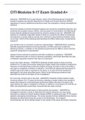 CITI Modules 9-17 Exam Graded A&plus;