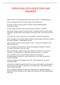 CNRN EXAM WITH QUESTIONS AND ANSWERS