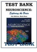 TEST BANK FOR NEUROSCIENCE- EXPLORING THE BRAIN, 4TH EDITION