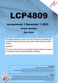LCP4809 Assignment 1 Semester 1 2023
