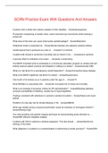 SCRN Practice Exam With Questions And Answers