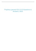 Prophecy general ICU A V3 Questions &  Answers&semi; 2023 Approved