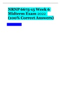 NRNP 6675-15 Week 6 Midterm Exam 2022 &lpar;100&percnt; Correct Answers&rpar;